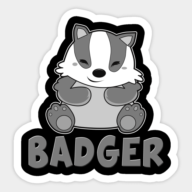 Little Cute Baby Badger Sticker by Imutobi